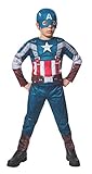 Rubies Marvel Comics Collection: Captain America: The Winter Soldier Fiber-Filled Retro Suit Captain America Costume, Child Small