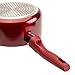 Ecolution Bliss Ceramic Nonstick Saucepan with Lid - 2 Quart - Induction Stainless Steel Base Pot, Red