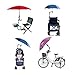 Alloet Wheelchair Bicycle Adjustable Angle Pram Swivel Umbrella Bar Connector Stroller Holder Clip Clamp