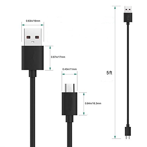 5V 2A AC Adapter, CUGLB Kindlle Fire Rapid Charger with Micro-USB Cable for Kindlle Series, E-Reader, Speaker and Phone etc. - Thumbnail 3