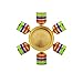 Metal Fidget Spinner Rainbow Finger EDC Toys with 6 Winged Define for Anxiety Releasing(gold)