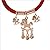 Winter's Secret Adjustable Lovely Horse Pendant Red Hand Knitting Heart Link Bracelet