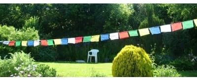Spirtual Gifts Tibetan Prayer Flags Set; Roll of 25 Flags - 19cm by 14cm