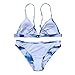 MOOSKINI Women Coloring Padded Bikini Straps 2 PCS Swimsuit Bikini Set (S(US Size 2-4), B868BW)