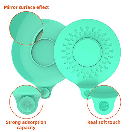 SUDISER Bathtub Drain Stopper 2 Pack, Silicone Tub Stopper Flat Suction Cover Tub Stopper Drain Stopper Plug Sinks Hair Stopper for 1-1/2-4in Bathroom, Laundry, Kitchen Universal Use