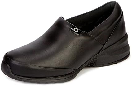 akesso Womens Helia Smooth Black Leather Slip On Shoe, 6.5
