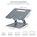 Nulaxy Laptop Stand, Ergonomic Adjustable Laptop Riser Computer Laptop Stand Compatible with MacBook, Air, Pro, Dell XPS, Samsung, Alienware All Laptops 10-17.3″, Supports Up to 44 Lbs – Space Greythumb 2