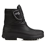 New Mens Black Warm Waterproof Winter Snow Rain Boots