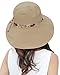 HindaWi Sun Hats for Women Sun Hat Wide Brim UV Protection Summer Beach Foldable Visor Khaki