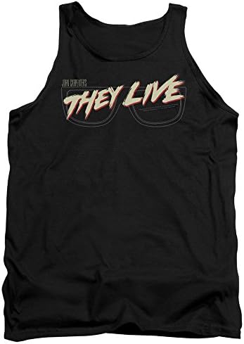 They Live Glasses Logo Mens Tank Top Shirt Black MD