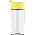 SIGG - Insulated Coffee Cup - Travel Mug Nova Ultra Lemon - Dishwasher Safe - BPA Free - Broscilate Glass - Flip Top - Yellow - 13 Oz