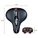 ELCYCO Bike Seat Cushion Bicycle High Density Thicken Foam Padded Leather Widen Bicycle Saddle Cushion with Tail Reflective Stickers, Waterproof, Breathable, Universalthumb 2
