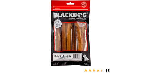 black dog bully sticks