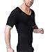LYXCLS Men's Slimming Body Shaper Tummy Waist Magic Compression Shirt Black