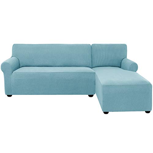 Subrtex Sectional Couch Covers L Shape Couch Cover Stretchy Chaise