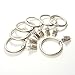 M-Aimee Premium Drapery Clip Rings - 4mm Extra Thick(38mm Interior Diameter) - Set of 48pcs (Silver)