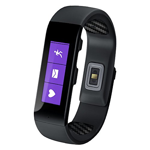 ArmorSuit MilitaryShield - Microsoft Band Medium (4M5-00002) Battery Covers ONLY Black Carbon Fiber Skin Protector with Lifetime Replacements