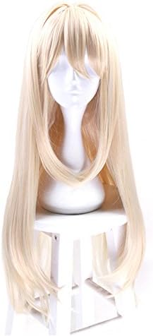 Anime Cosplay Wig 80cm Long Straight Orange Blonde Women Girl' Party Wigs