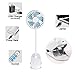 TianNorth Clip Fan Rechargeable Battery Operated Clip on Mini Desk Fan For Baby Strollers,Home, Office, Dorm, outdoor (White)