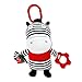 Genius Baby Toys Zebra Teether & Sensory Toy for Car Seat, Stroller in Black White Red for Baby
