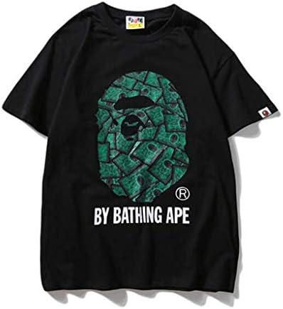 Deredl Bape Men's and Women's Fashion Casual Printed Cotton Short Sleeve T-Shirt