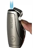 Personalized Visol Rio Gunmetal Triple Torch Flame Cigar Lighter