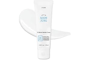 ETUDE SoonJung 2x Intensive Cream for Barrier Repair, Rich Moist, Madecassoside & Panthenol for Soothing, Face Moisturizer for Sensitive Skin, pH Balanced, Hypoallergenic, Korean Skin Care,2.02 Fl Oz