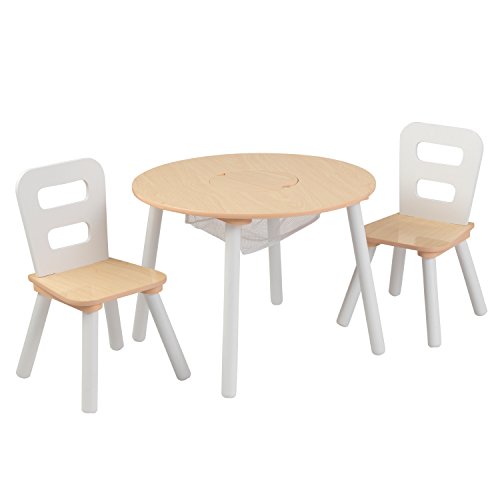 2 KidKraft+Round+Storage+Table+Natural