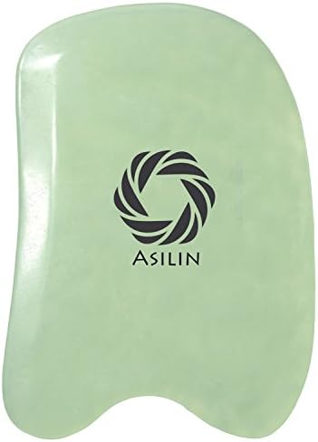 Jade Gua Sha Scraping Massage Tool,Hand Made Board - GREAT Tools for SPA Therapy Trigger Point Treatment on Face,High Quality [Square] Aventurine Tools by Asilin