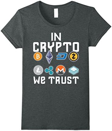 Womens In Crypto We Trust Blockchain bitcoin crypto vintage tshirt Medium Dark Heather