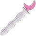 Crystal Glass Pleasure Wand Dildo Penis - AKStore - Half-Moon, Pink