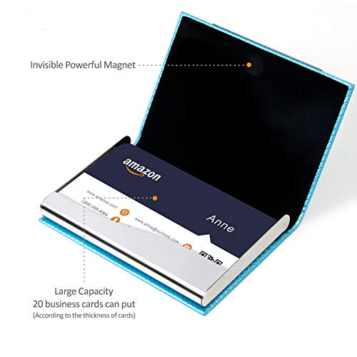 image for padike Business Card Holder, Business Card Case Luxury PU Leather & St