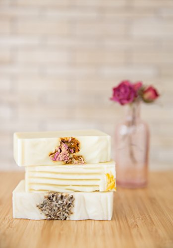 Mebien Organic Vegan Soap Bar - Homemade Natural Luxury handmade gift set for women body hand face bath Rose Lavender Calendula 3x3.5 oz - Thumbnail 6