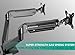 EleTab Dual Monitor Mount – Height Adjustable Monitor Arm Stand Fully Articulating Counterbalance Gas Spring Desk Mount Fits for 2 Computer Screens 17 to 29 inchesthumb 4