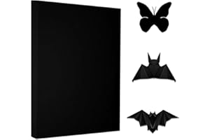 PYRISUU A4 Origami Paper Black 100 Sheets, 8.27×11.7 inch Double Sided Color Easy Fold Big Origami Paper A4 Colored Copy Papers Thin 70gsm for Beginners, DIY handwork Art and Craft Projects (210 x 297 mm)