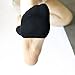 Vraquir 5 Pairs Womens Toe Cover Half Socks No Show Invisible Socks Cotton Toe Topper Liner Black One Size