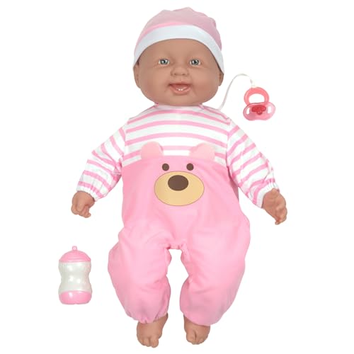 JC Toys ‘Lots to Cuddle Babies’ 20-Inch Pink Soft Body Baby Doll and Accessorie…