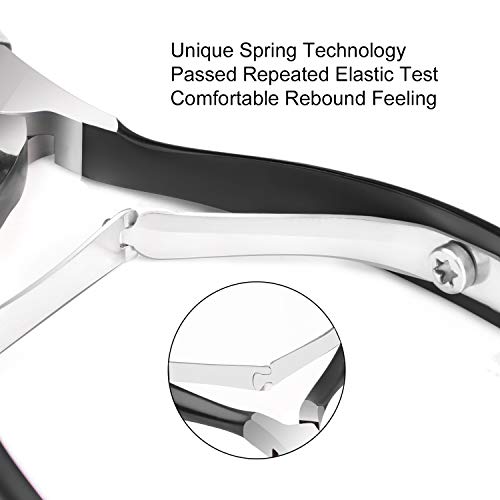 Cuticle Trimmer with Cuticle Pusher - ECBASKET Cuticle Cutter Clipper Nipper Scissor for Dead Skin Removal Professional Manicure Pedicure Tools Black