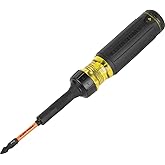 Klein Tools 32313HD 13-in-1 Multi-bit Ratcheting Screwdriver, Double-Ended Impact Bit Set, 12 Impact Driver Bits and 1/4-Inch