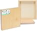 Daveliou 12”x12” Wood Canvas Boards for Painting, Arts, Crafts, Wood Burning, Shadowbox, Oils, Acrylics, and More (4 Pack)
