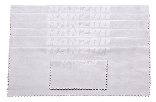 MANZOO MZCC7 Microfiber Cleaning Cloth for Glasses, Camera Lens, Telescope, Tablet, Cell Phone, Laptop, Screen Eyeglass Jewelry Cleaning Cloth, 7 Count