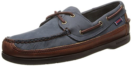 Sebago Men's Schooner Oxford,Navy/Brown,11.5 M US/D