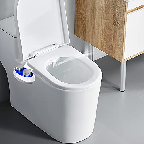 Bidet Attachment, Fresh Water Spray - BLUE STONE Non-Electric Mechanical Self Cleaning Dual Nozzle for Toilet Attachment, Cold Water Bidet Toilet Seat