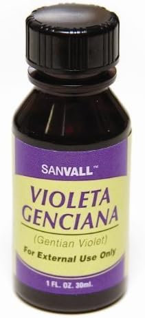 Gentian Violet 1 Oz (PACK of 6 BOTTELS 6oz) by Sanvall - Violeta Genciana by Sanvall