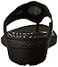crocs Women's Sanrah Embellished Flip Wedge , Black/Silver Metallic, 8 M US
