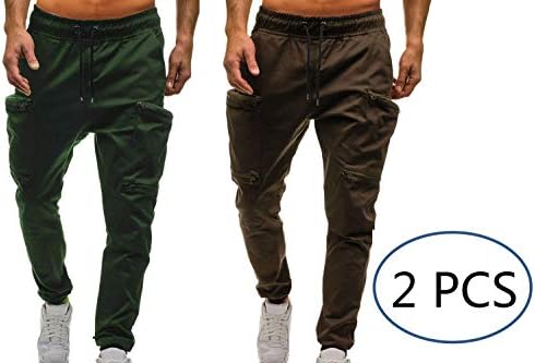 Spbamboo Mens Pants Slim Pockets Classic Joggers Zipper Pockets Sport Sweatpants