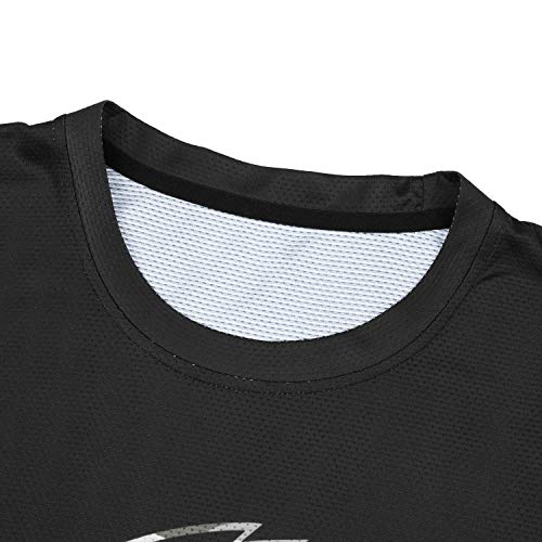 Wisdom Leaves Men's Short Sleeve Cycling Jersey Mountain Bike Jerseys MTB Bike Shirt Moisture-Wicking T-Shirt,Soft and Comfortable Black-Camouflage