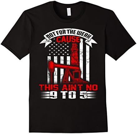 Mens Oil Rig Flag T Shirt - Not For The Weak XL Black