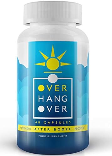 OverHangOver | 26 Premium Natural Ingredients | 8 Nights Supply | Feel Fresh The Morning After | Overnight Recovery | Vegan Friendly