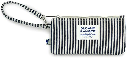 Sloane Ranger Wristlet (Denim Stripe)